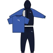Puma Minicats T-Shirt, Kapuzenjacke + Jogginghose Baby-Set 16 - new navy 104