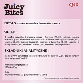INABA Juicy Bites Shrimps und Meeresfrüchte 3 x 11,3 g