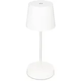 Brilo Akku Tischleuchte Piha Dimmbar Touch Warmweiß 26 cm Weiß
