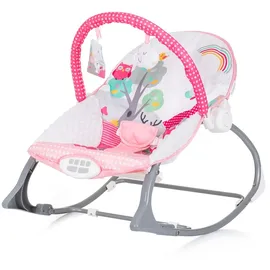 Chipolino Babywippe Melody 2 in 1 Gurt Musik Vibration Spieluhr Schaukelfunktion pink