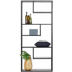 Bücherregal aus Metall Schwarz