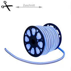 LED Lichtschlauch NEON FLEX 230V Slim - BLAU - 100cm Zuschnitt - Anfertigung nac...