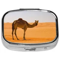 Desert Sand Kamel Quadratische Vitamin Pillendose Pillendose Pillendose Dorsch Leber Öl Box