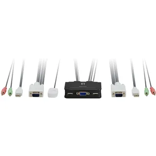 LevelOne KVM Switch 2X USB KVM-0223 mit Audio