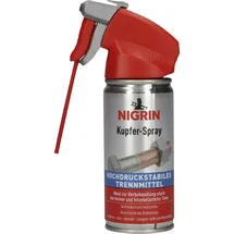 Nigrin Kupfer-Spray, hochdruckstabiles Trennmittel, verhindert Festrosten, hitzebeständig, 100 ml, rot