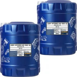 2x 10l Mannol Paraffin-hydrauliköl Hydro Hv Iso 32 Sae Ms 1004 Iso 11158: