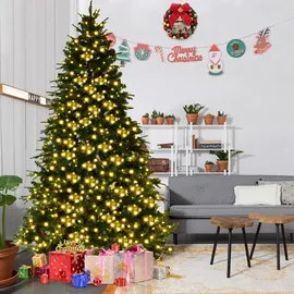 Costway Künstlicher Weihnachtsbaum Grün/Weiß 240 cm