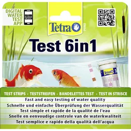 Tetra Wasserschnelltest Pond 6 in 1 für Teichwasser 25 Streifen