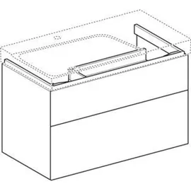 Geberit Xeno2 Waschtischunterschrank mit Siphonausschnitt links, 880x530x462mm, 2 Schubladen, 500515001,