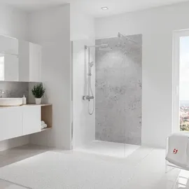 Schulte Duschrückwand Decodesign Stein grau hell 210 cm