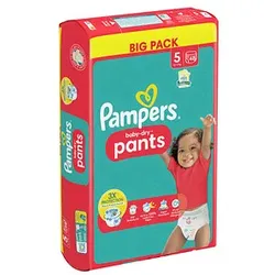 Pampers® Windeln baby-dryTM BIG PACK  Größe Gr.5 (12-17 kg) für Babys und Kleinkinder (4-18 Monate), 48 St.