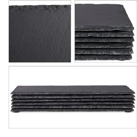 Relaxdays Schieferplatten anthrazit 30,0 x 20,0 cm