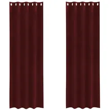 vidaXL Verdunkelungsvorhänge 2 pcs Weinrot 140 x 260 cm Samt