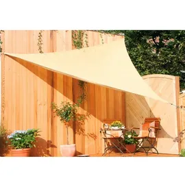 Floracord Dreiecksonnensegel Hell Elfenbein 360 cm mit Regenschutz