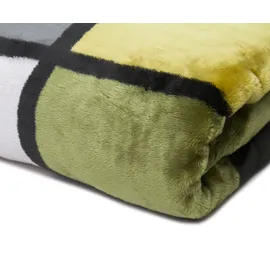 Gözze Cashmere-Feeling Antigua 150 x 200 cm grün/anthrazit/weiß