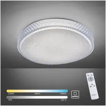 just light. LED-Deckenleuchte Sternenhimmeloptik Kristallrand
