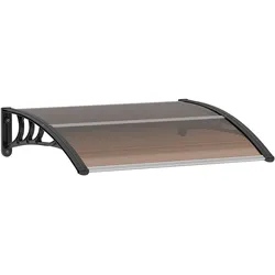 Outsunny Vordach Polycarbonat, PP, Aluminium