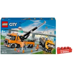 LEGO City Schwerlast-Abschleppwagen mit Kran, Set für Rollenspiele 60467