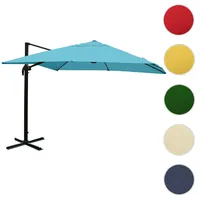 Mendler Gastronomie-Ampelschirm HWC-A96, Sonnenschirm, 3x3m (√ò4,24m) Polyester/Alu 23kg ~