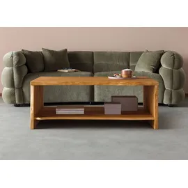 Massivmoebel24 Couchtisch Wildeiche natur geölt 120 x 45 x 45 cm