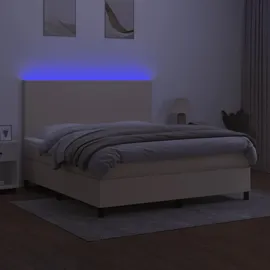 vidaXL Boxspringbett 180 x 200 cm Creme