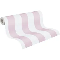 A.S. Création Streifentapete Little Love 53 cm x 10 m PVC-freie Vliestapete rosa/weiß 381482