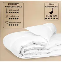 LuxeCosy GmbH Gänsedaunenbettdecke Pure Gänse-Daunendecke, Füllung: 100% Gänsedaune, Bezug: 100% Baumwolle 220er Edelbatist, Bettdecke 135x200, 155x220 cm, Hergestellt in Deutschland 155 cm x 220 cm