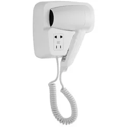Wandhaartrockner mit Mehrfachsteckdose h3111