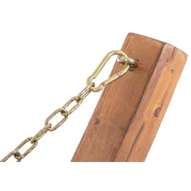 CLP Hängematte freistehend Miramar mit Holzgestell bis 150 kg belastbar, ideal für Garten, Terrasse, Balkon, Farbe:Creme