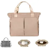 KIKKABOO Wickeltasche Brielle Clips zur Befestigung, wasserfest, Schultergurt, Farben:beige