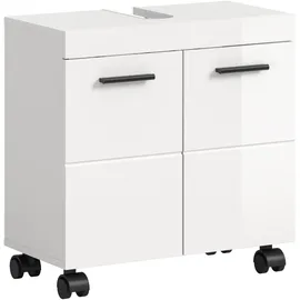 Möbel Boss Waschbeckenunterschrank 58 x 30 cm Weiß Hochglanz