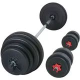 TrainHard Hantelset Hantel Set aus Langhantel Kurzhantel Hantelstange Hantelscheiben Gewichten 50 kg bis 90 kg (90 kg)