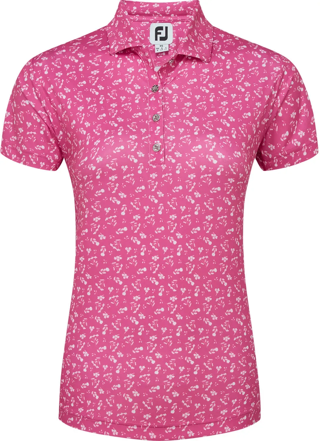 FootJoy Polo Essential Floral Print, pink/weiss