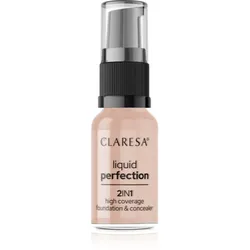 Claresa Liquid Perfection 2in1 Make-up mit hoher Deckkraft Farbton 104 Nude 18 g
