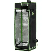 HIGHWERK Growzelt 100 x 100 x 200 cm | Indoor Grow Tent für Pflanzenzucht | schwarz grün | Growbox, Homegrow, Growschrank | Zuchtzelt, Pflanzenzelt, Anzuchtzelt, Gewächshaus, Indoor Garden