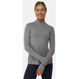 Danish Endurance Langarmshirt Half Zip in grau meliert | Gr.: XL