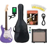 Squier Sonic Stratocaster Ultraviolet, Lorbeer-Griffbrett, weißes Schlagbrett