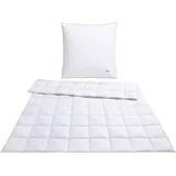 Balette Daunenbettdecke + Kopfkissen "140 Jahre Balette, in 5 Wärmeklassen, Made in Germany, Downpass", weiß, B/L: 155cm x 220cm Anzahl Teile 1, B/L: 80cm x 80cm Anzahl Teile 1, Bezug: Baumwolle Füllung: Entendaune/-feder, leicht, Bettdecken Bezug: 100%