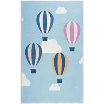 ScandicLiving Teppich, Luftballons, hellblau/multi, print, 100x160 cm)