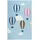 ScandicLiving Teppich, Luftballons, hellblau/multi, print, 100x160 cm)