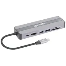 Manhattan USB-C® Dockingstation 153928 Passend für Marke Dockingstations: Universal inkl. Ladefunktion, USB-C® Power Delivery