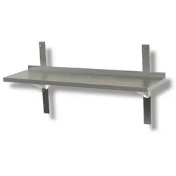 Einzelnes Regal aus Edelstahl Lange 80 cm h357_29