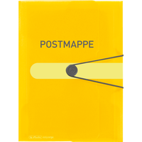 Herlitz Gummizugmappe Postmappe A4, gelb transparent (11394343)