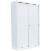 Lüllmann Schiebetürenschrank, 550167 signalweiß 4 Fachböden 120,0 x 45,0