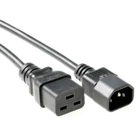 MicroConnect Netzkabel C19-C14 3m schwarzes Verlängerungskabel, 10A/250V
