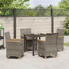 vidaXL Garten Essgruppe 5-tlg. Grau