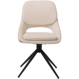 Mendler Esszimmerstuhl HWC-N73 Stoff creme-beige 6er Set
