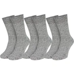 Socken Norweger Style | 3 Paar Strümpfe | warme Wollsocken | Grau 39/42