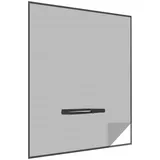 Fliegengitter mit Fenster-Zugang, 150 x 180 cm, zuschneidbar, schwarz