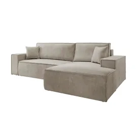 Selsey Eckcouch Cordbezug 2-Sitzer Beige